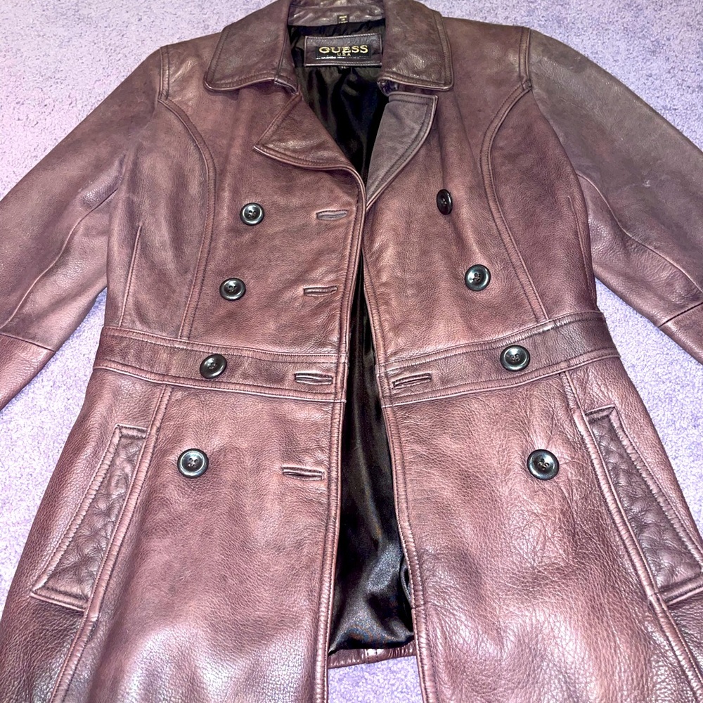 REAL LEATHER blazer